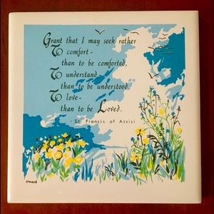 Vintage prayer trivet